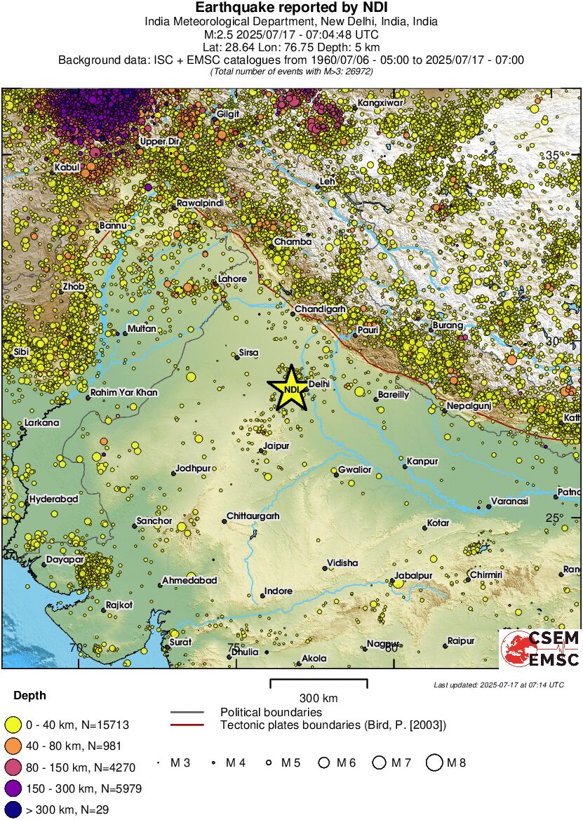 wide historical seismicity
