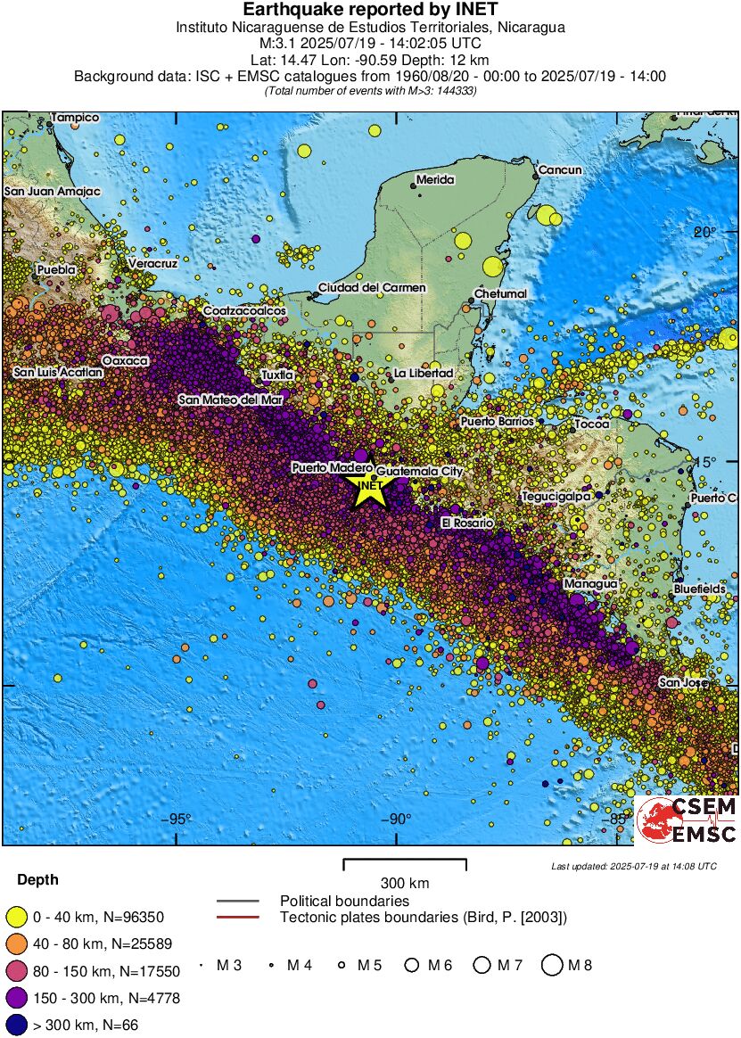 wide historical seismicity