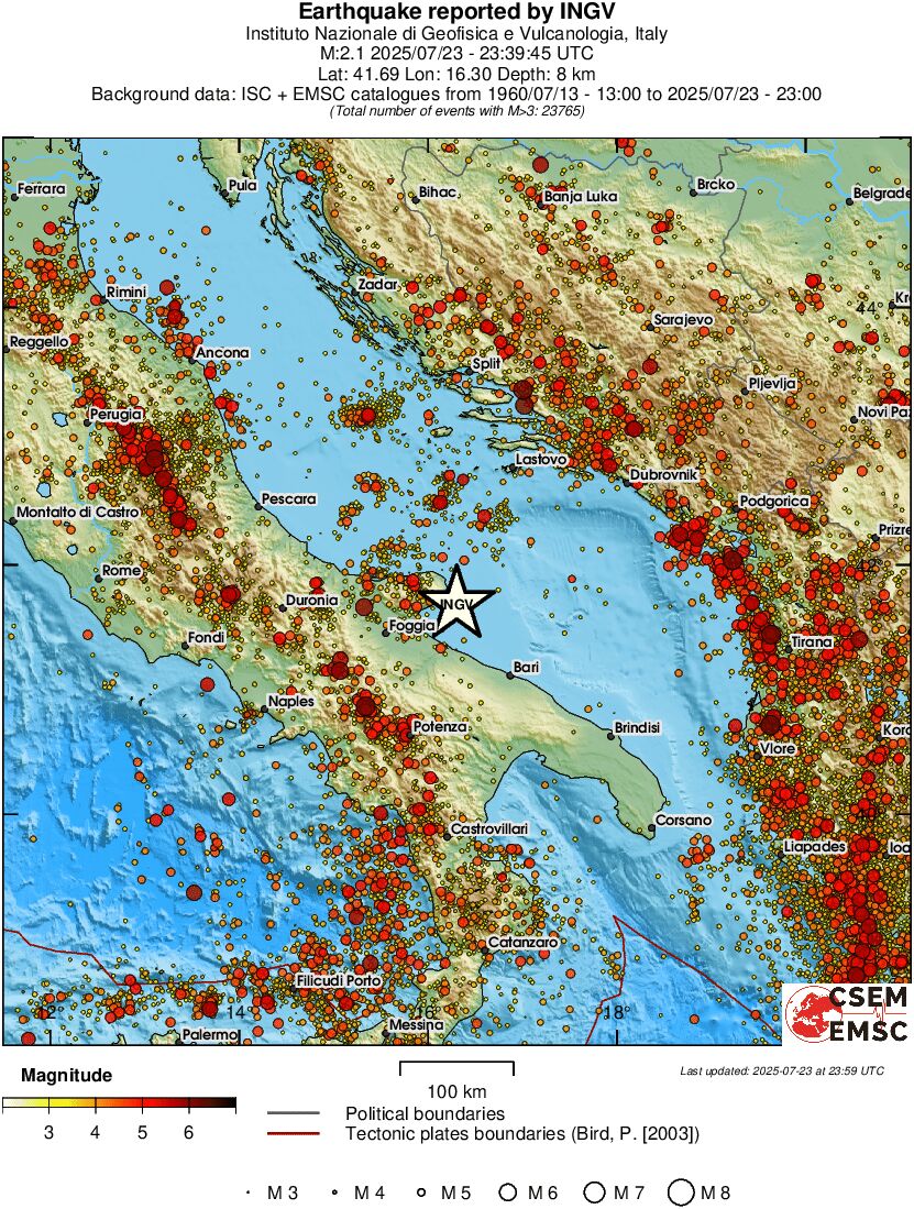 regional magnitude historical seismicity