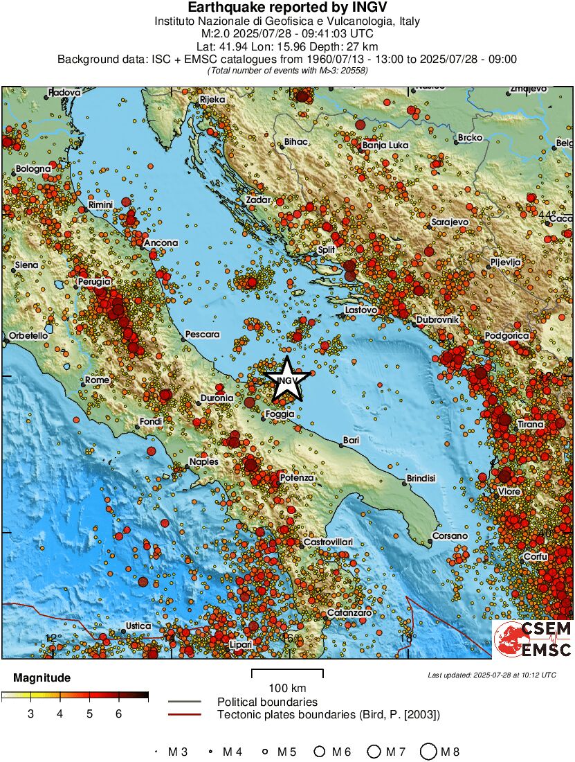 regional magnitude historical seismicity