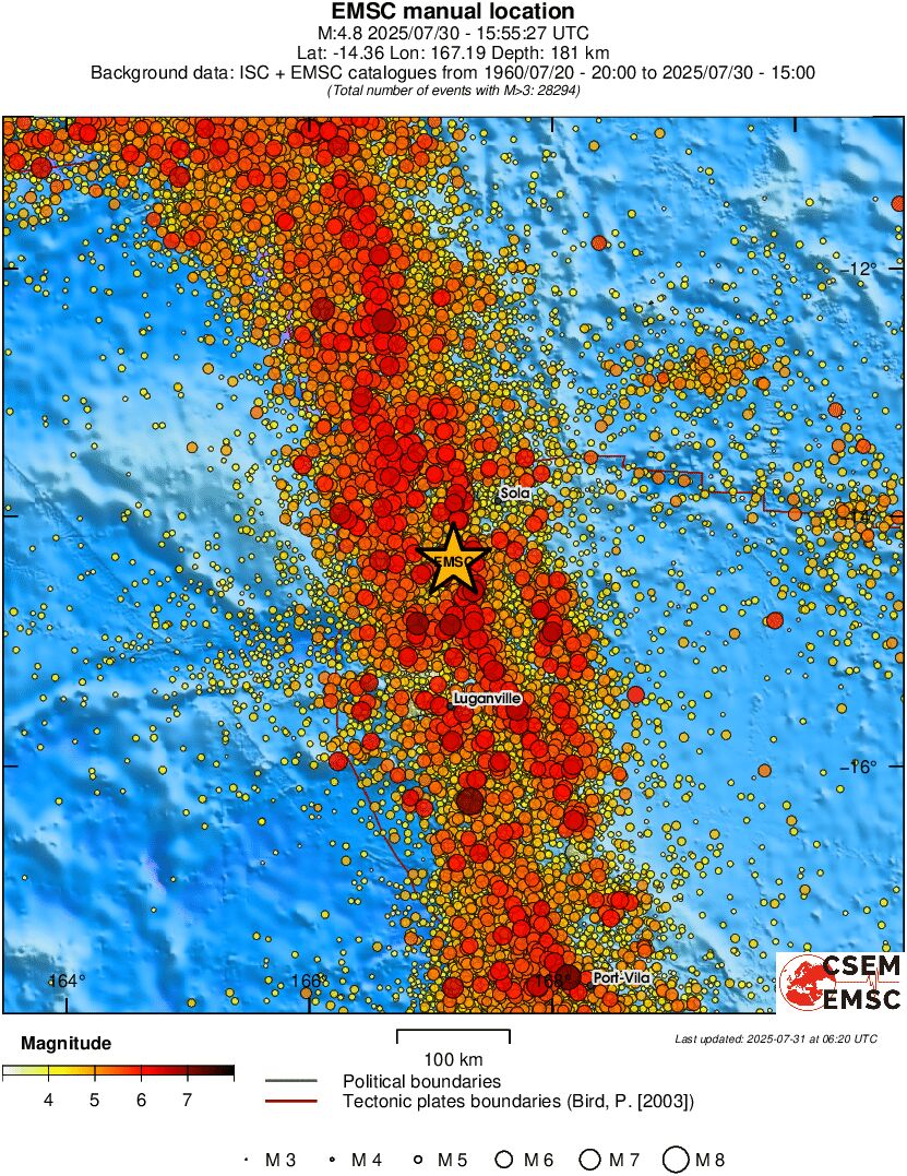 regional magnitude historical seismicity