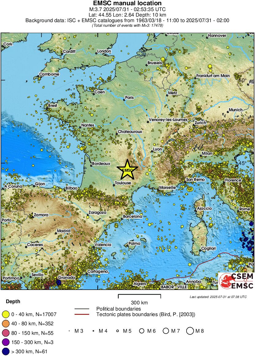 wide historical seismicity