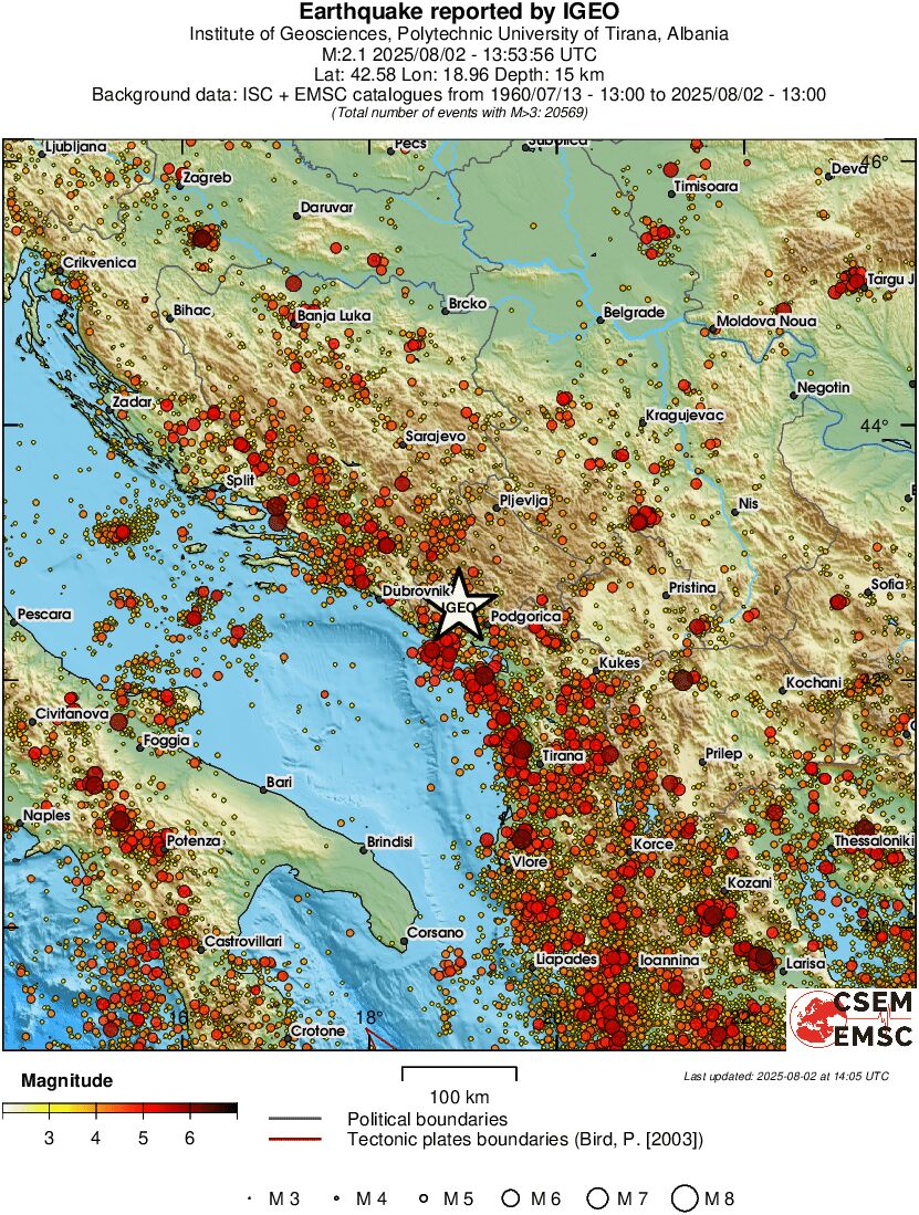regional magnitude historical seismicity