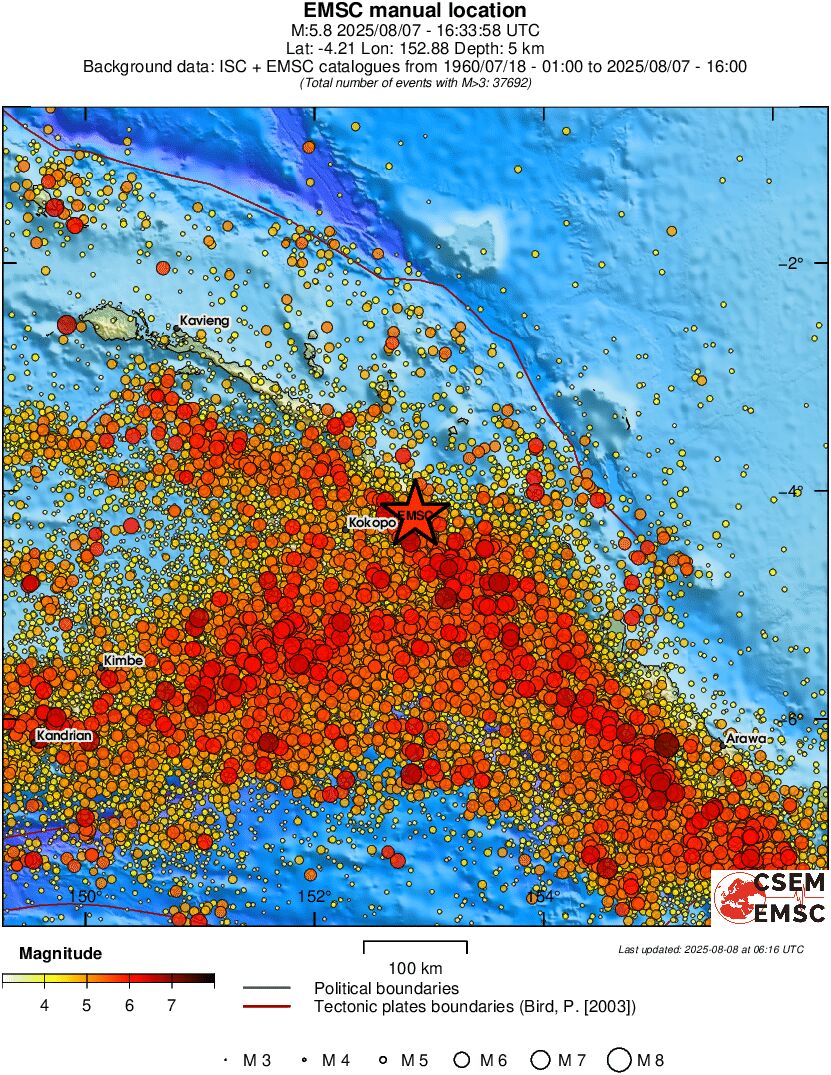 regional magnitude historical seismicity