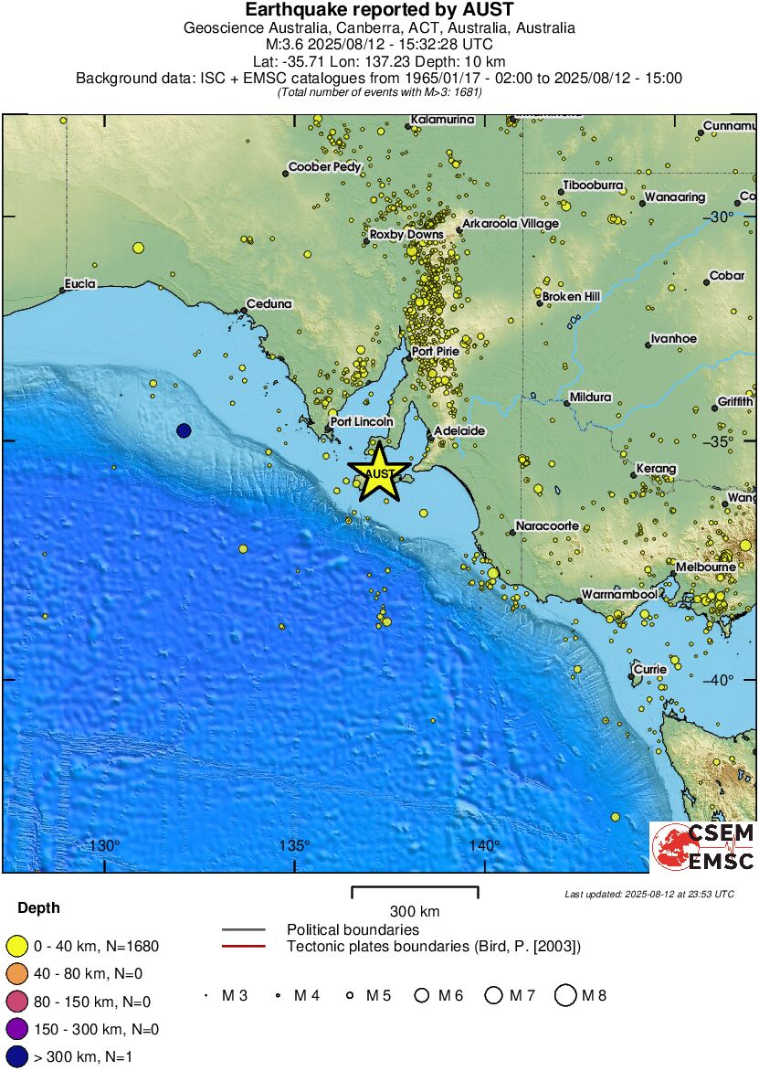 wide historical seismicity