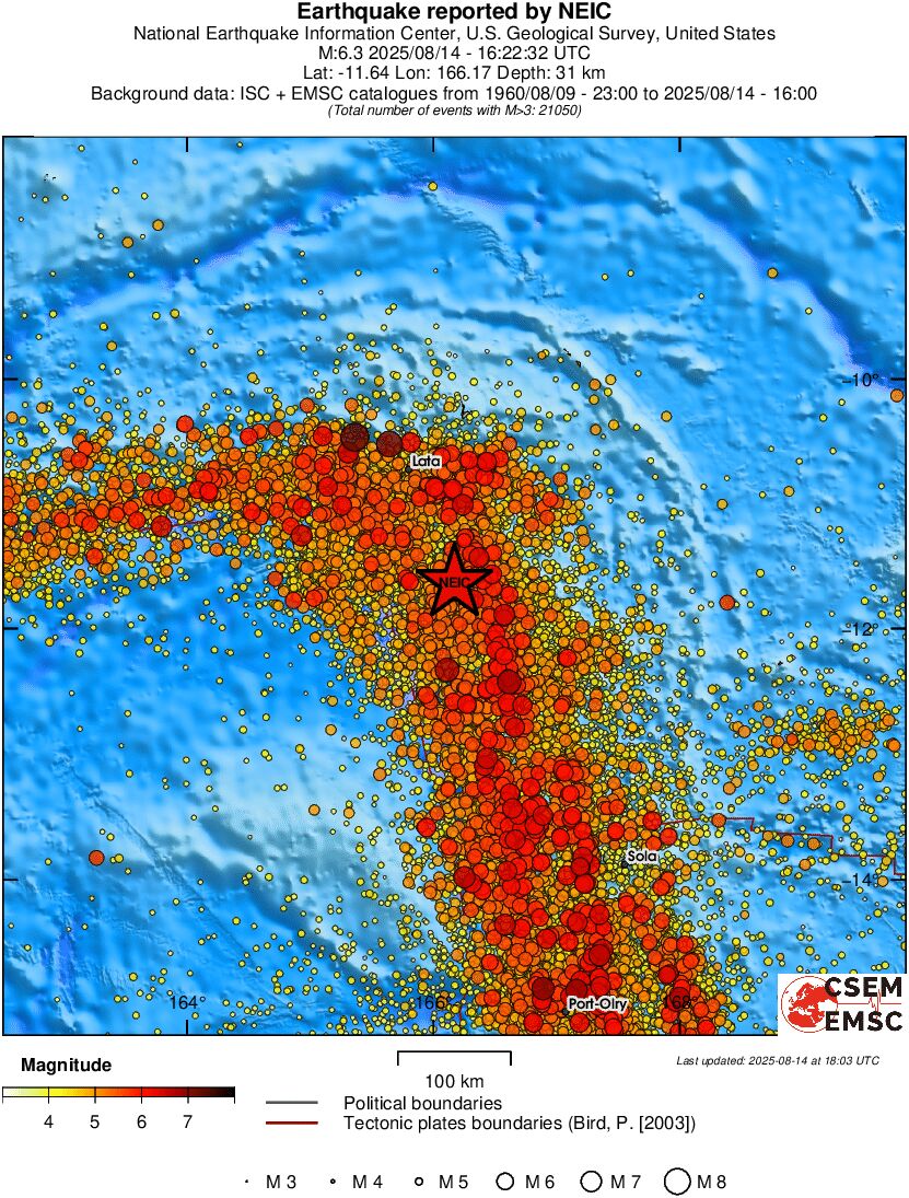 regional magnitude historical seismicity