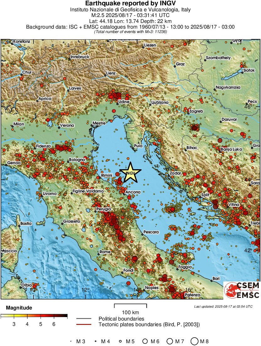 regional magnitude historical seismicity