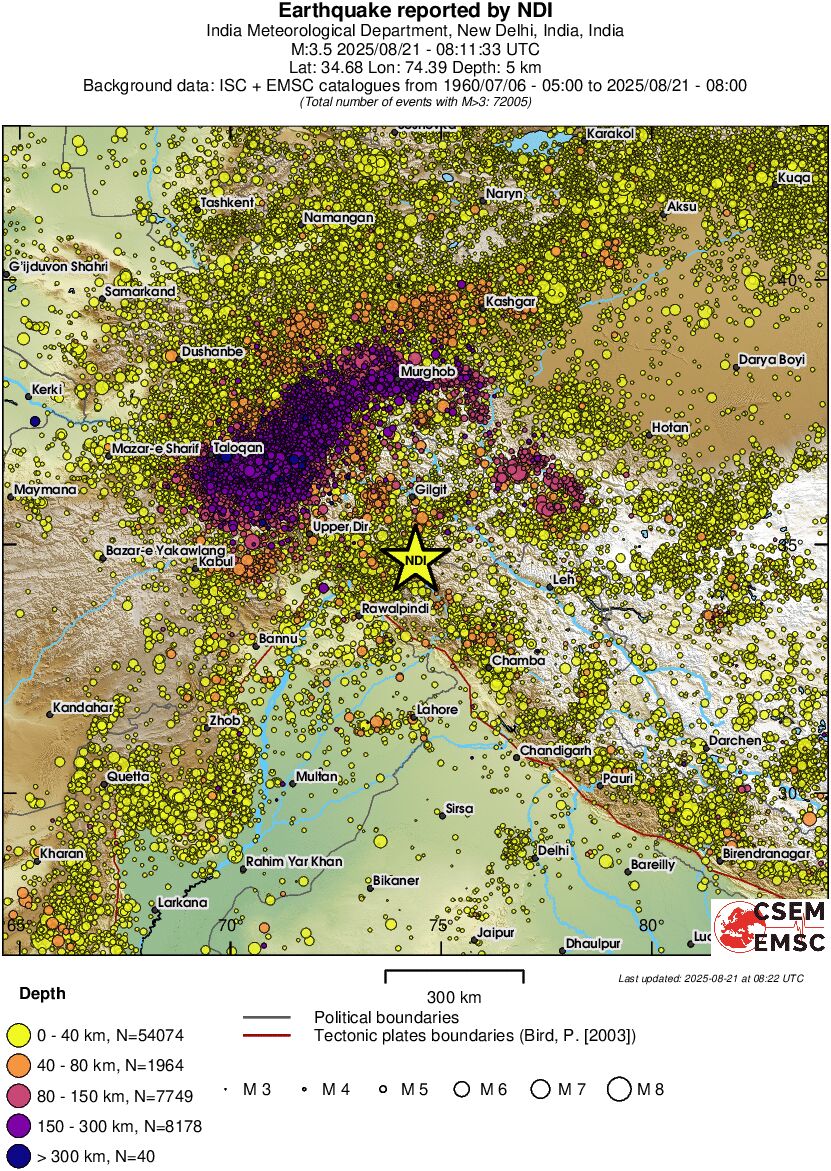 wide historical seismicity
