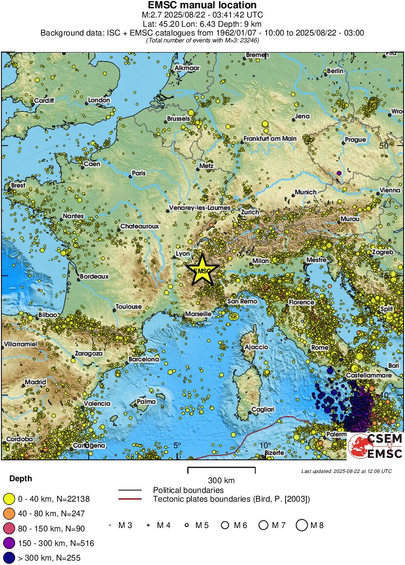 wide historical seismicity