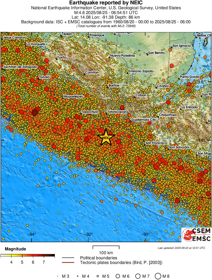 regional magnitude historical seismicity