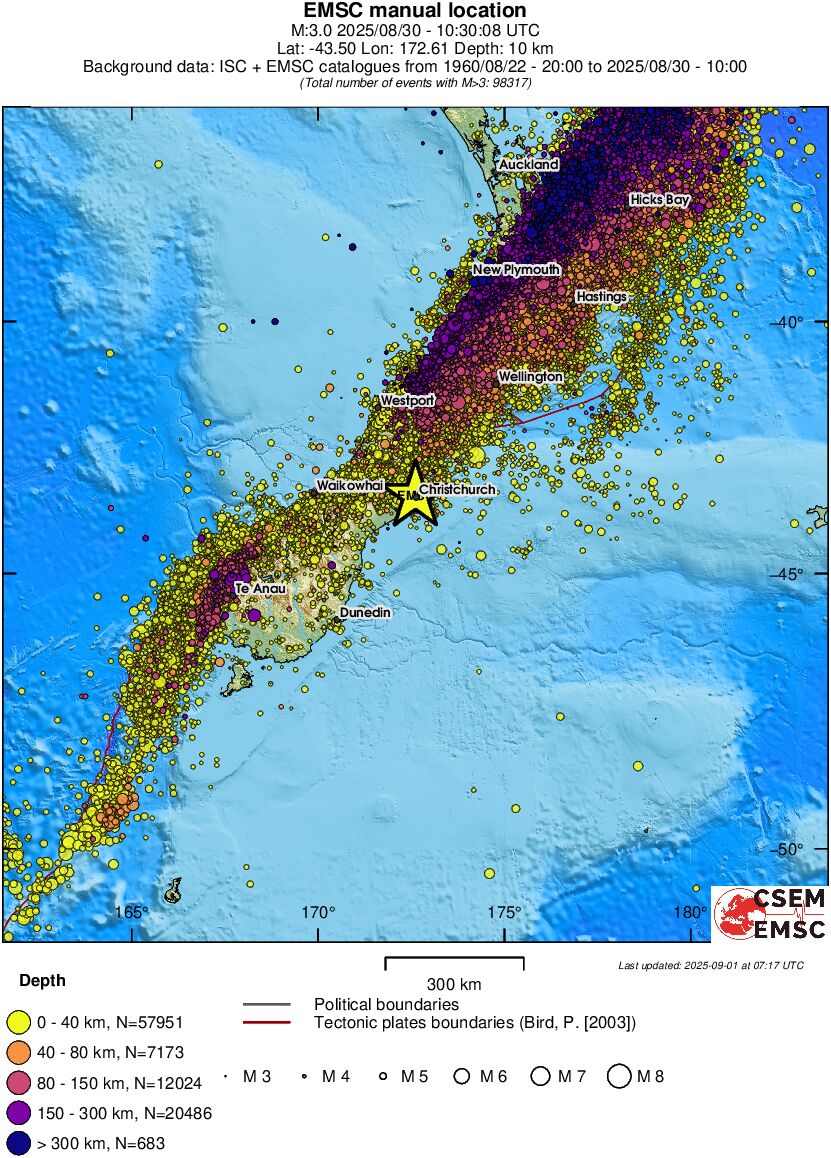 wide historical seismicity