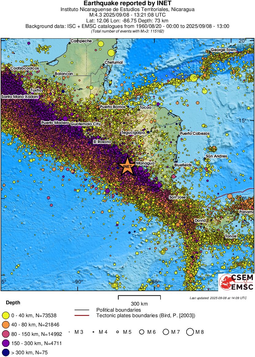 wide historical seismicity