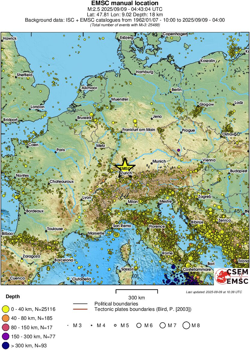wide historical seismicity
