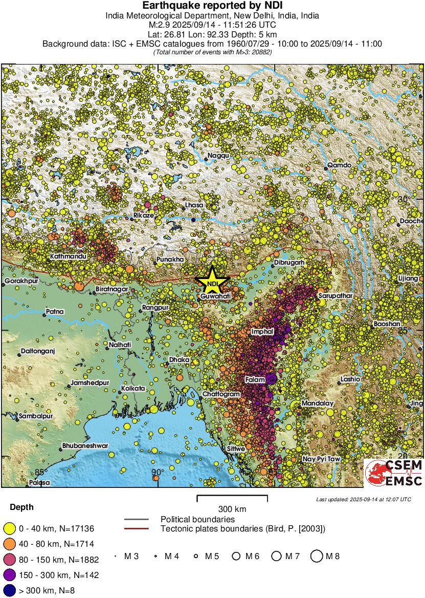 wide historical seismicity