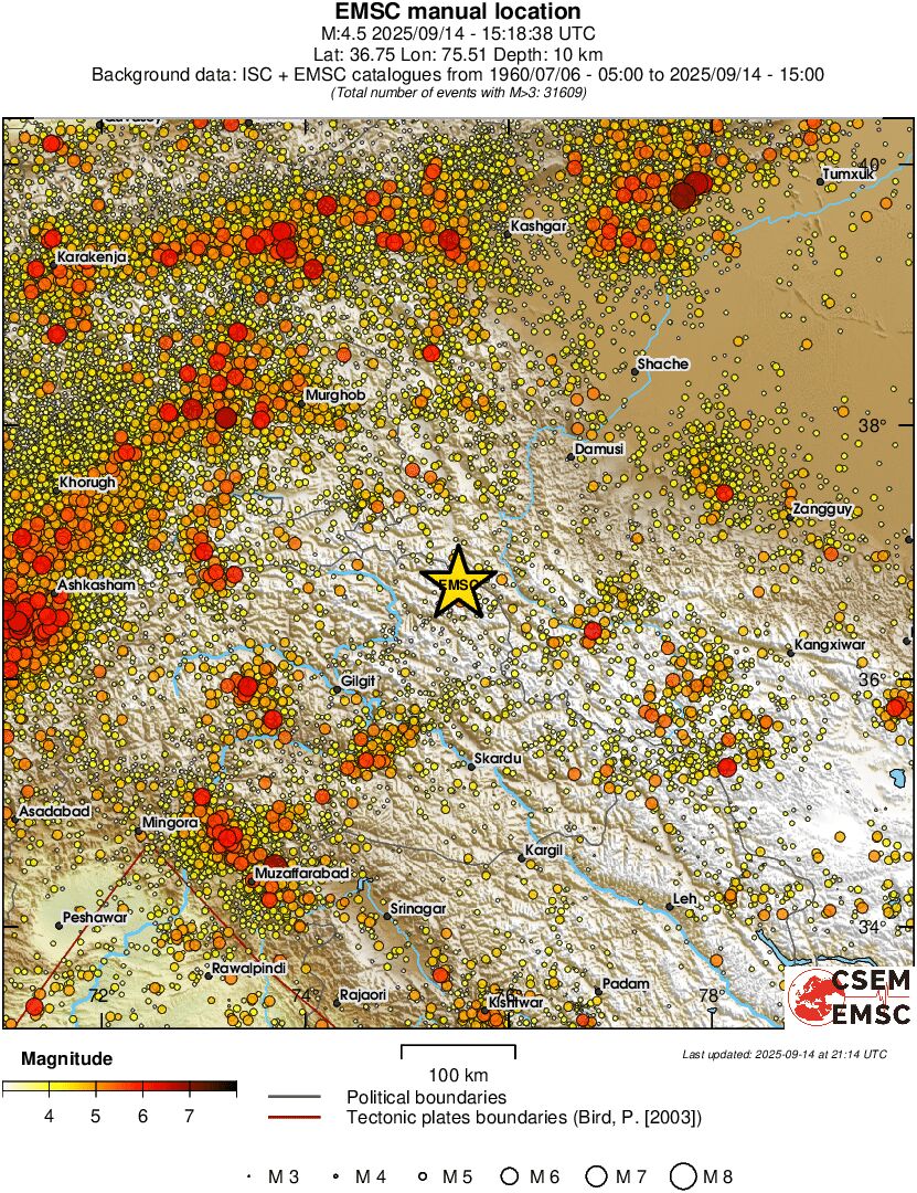 regional magnitude historical seismicity