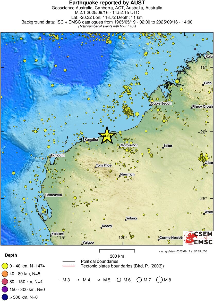 wide historical seismicity