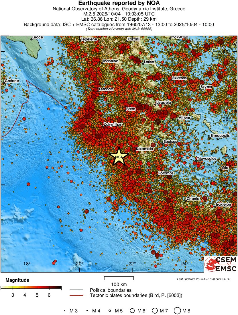regional magnitude historical seismicity
