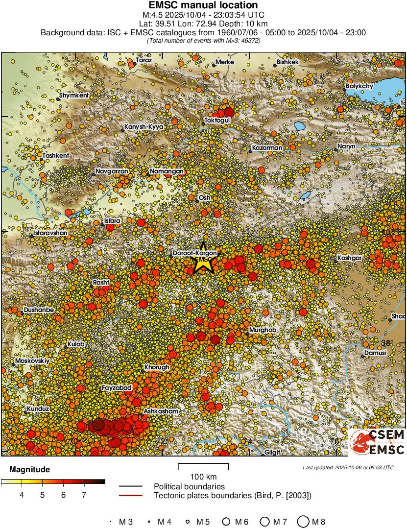 regional magnitude historical seismicity