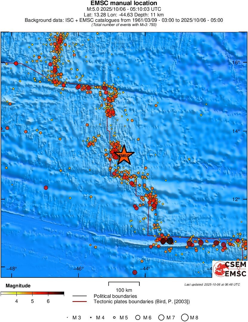 regional magnitude historical seismicity