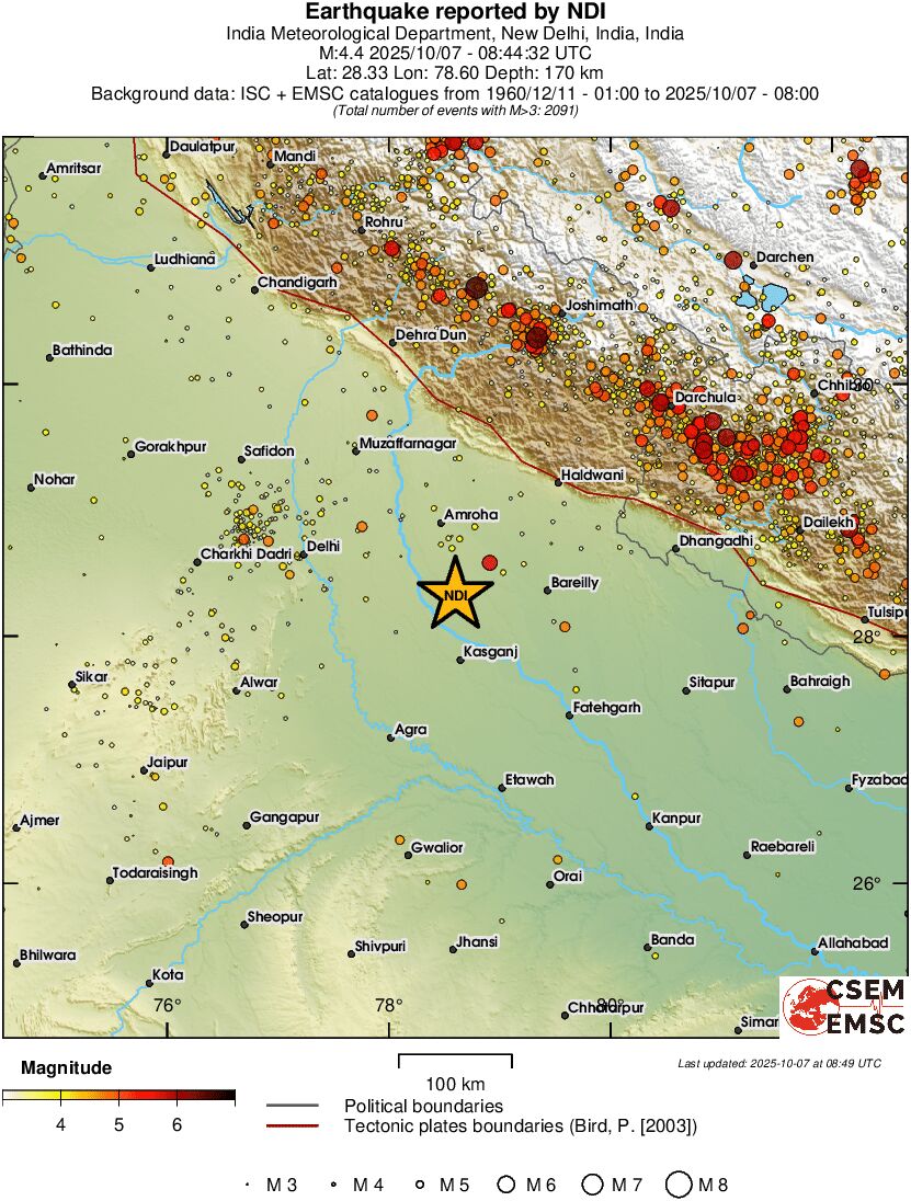 regional magnitude historical seismicity