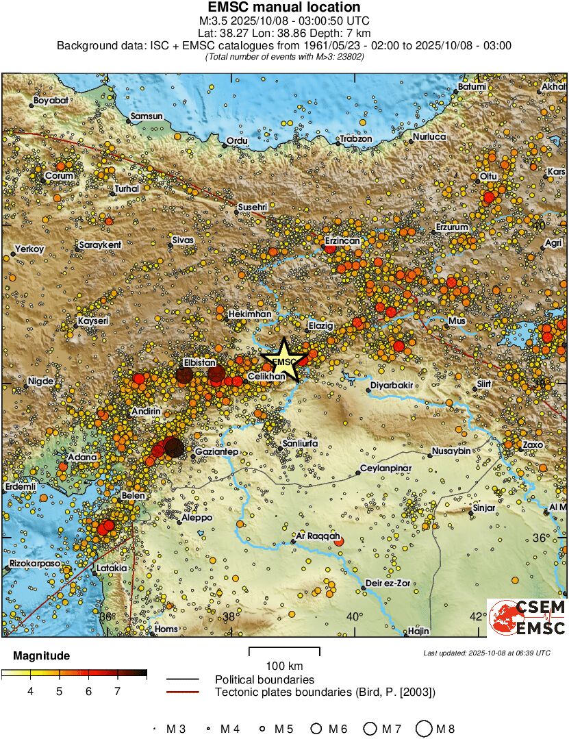 regional magnitude historical seismicity