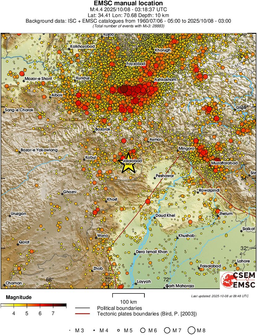 regional magnitude historical seismicity