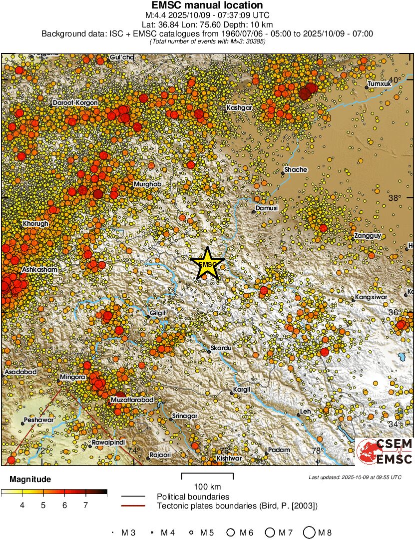 regional magnitude historical seismicity