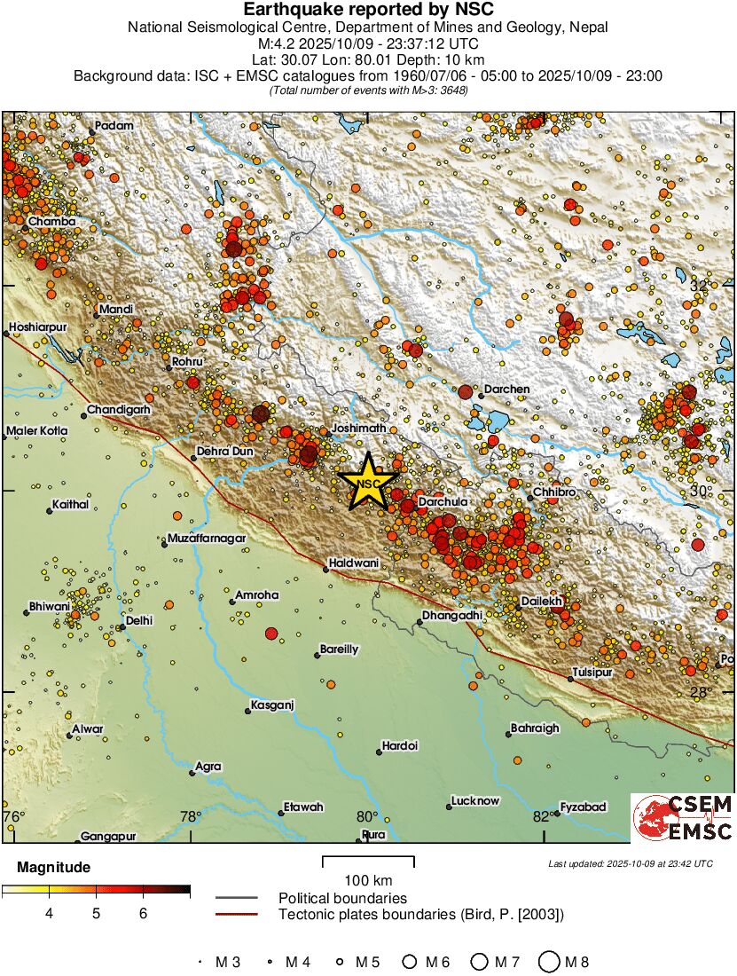 regional magnitude historical seismicity