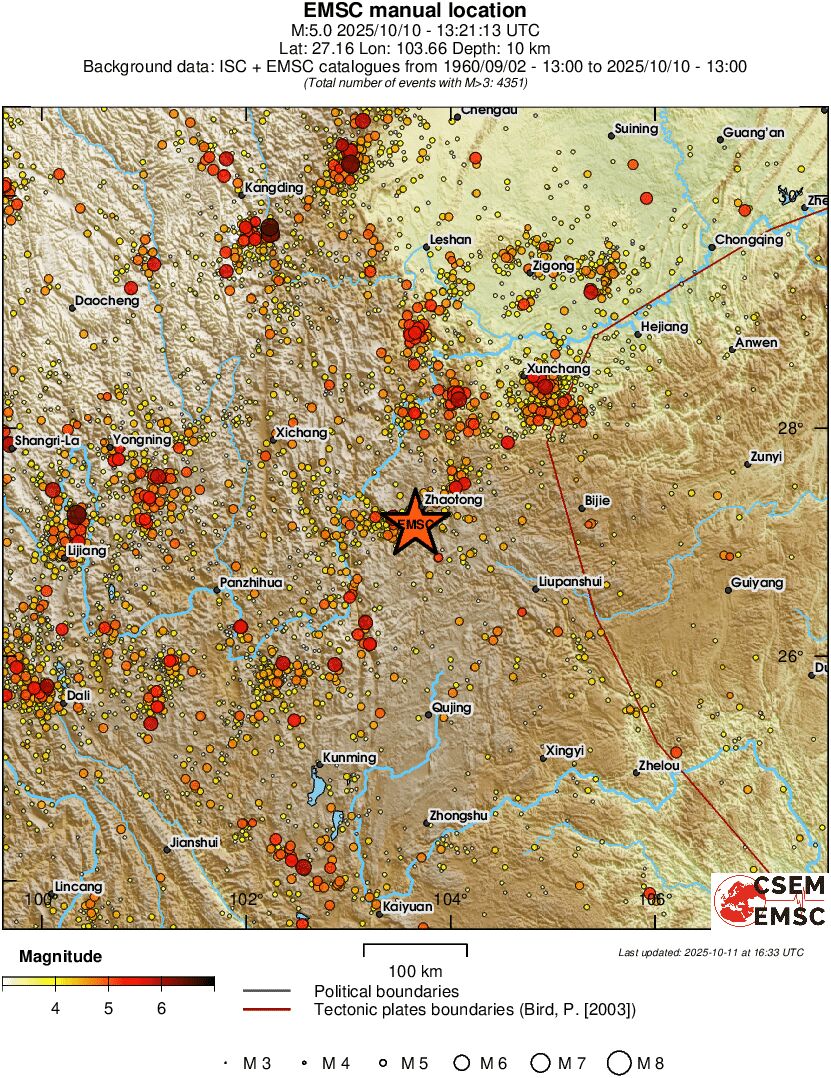 regional magnitude historical seismicity