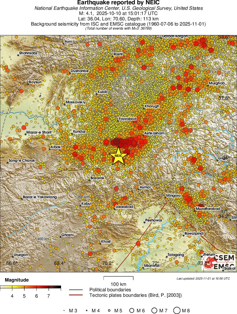 regional magnitude historical seismicity