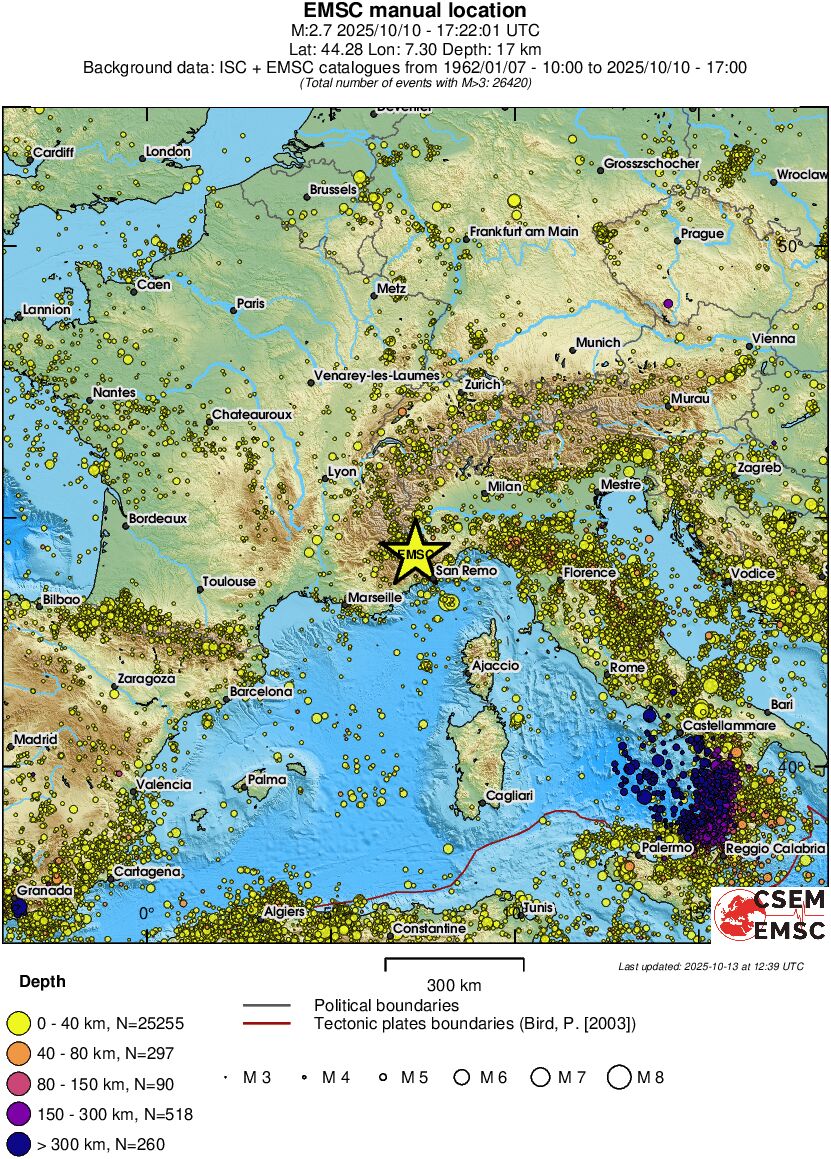 wide historical seismicity