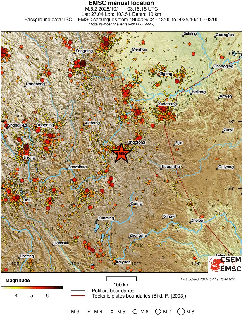 regional magnitude historical seismicity