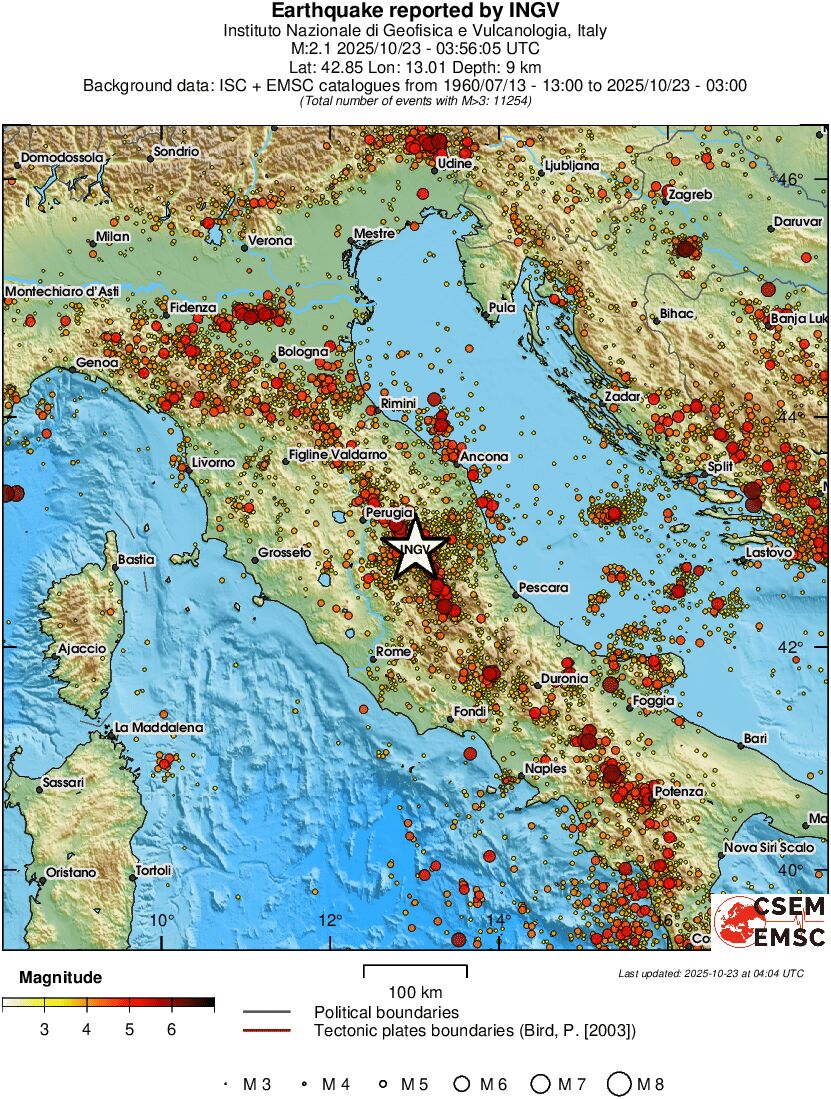 regional magnitude historical seismicity