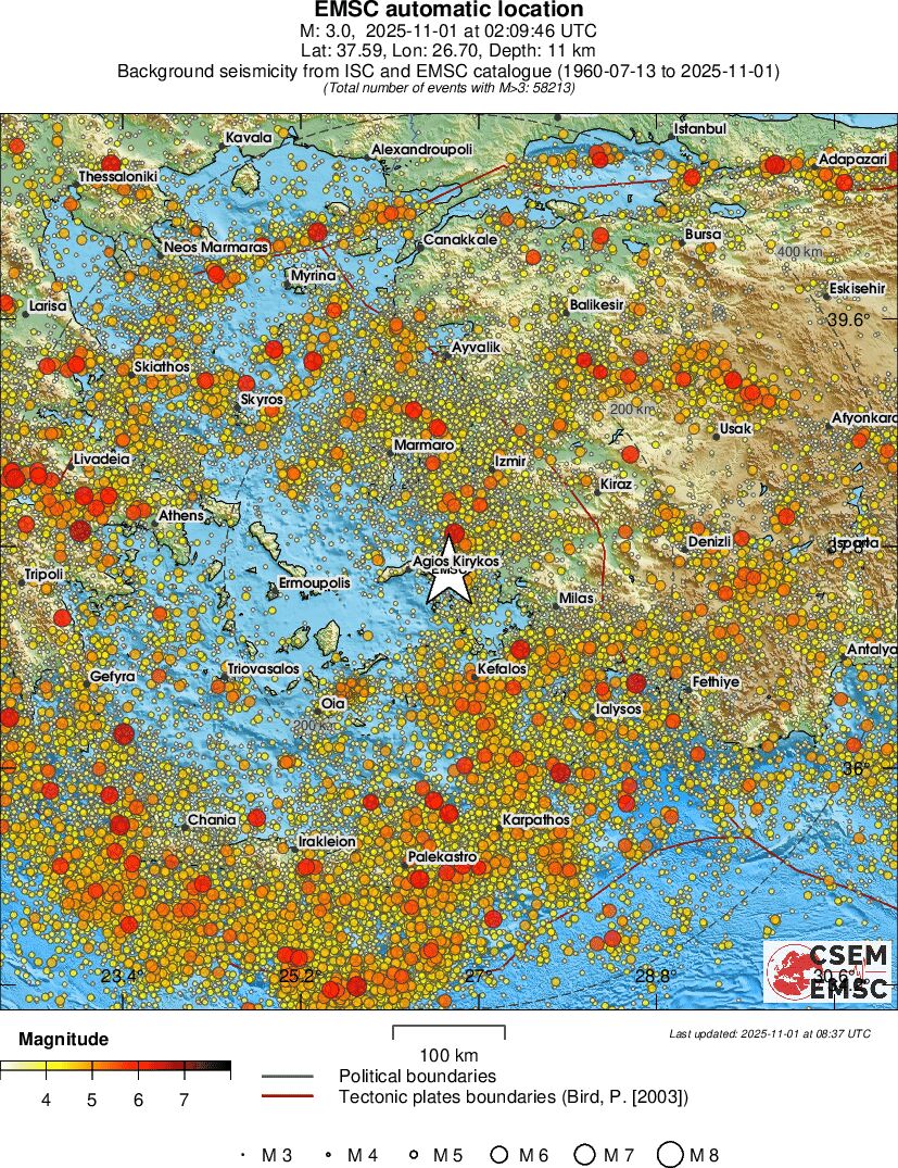 regional magnitude historical seismicity