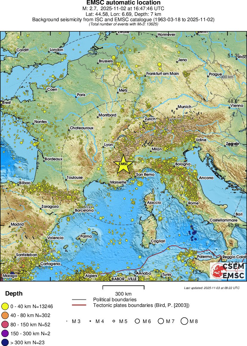 wide historical seismicity