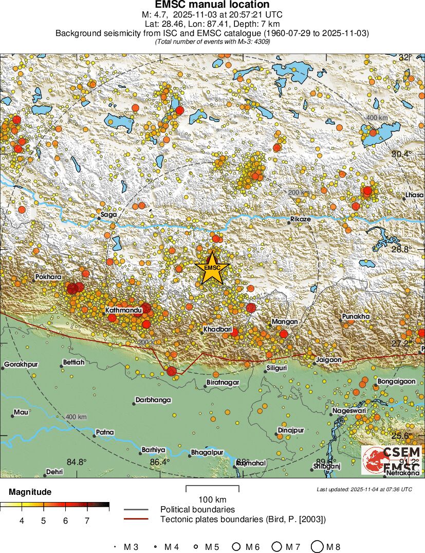 regional magnitude historical seismicity