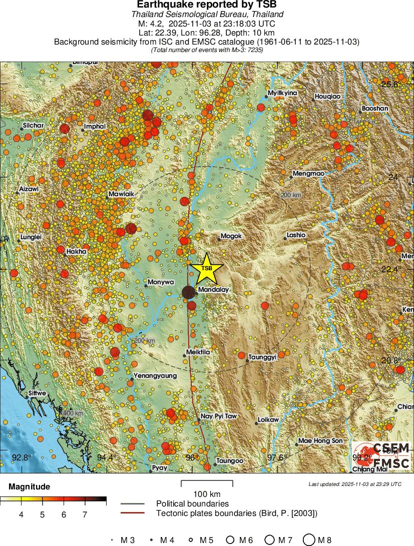 regional magnitude historical seismicity
