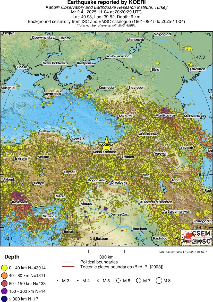 wide historical seismicity