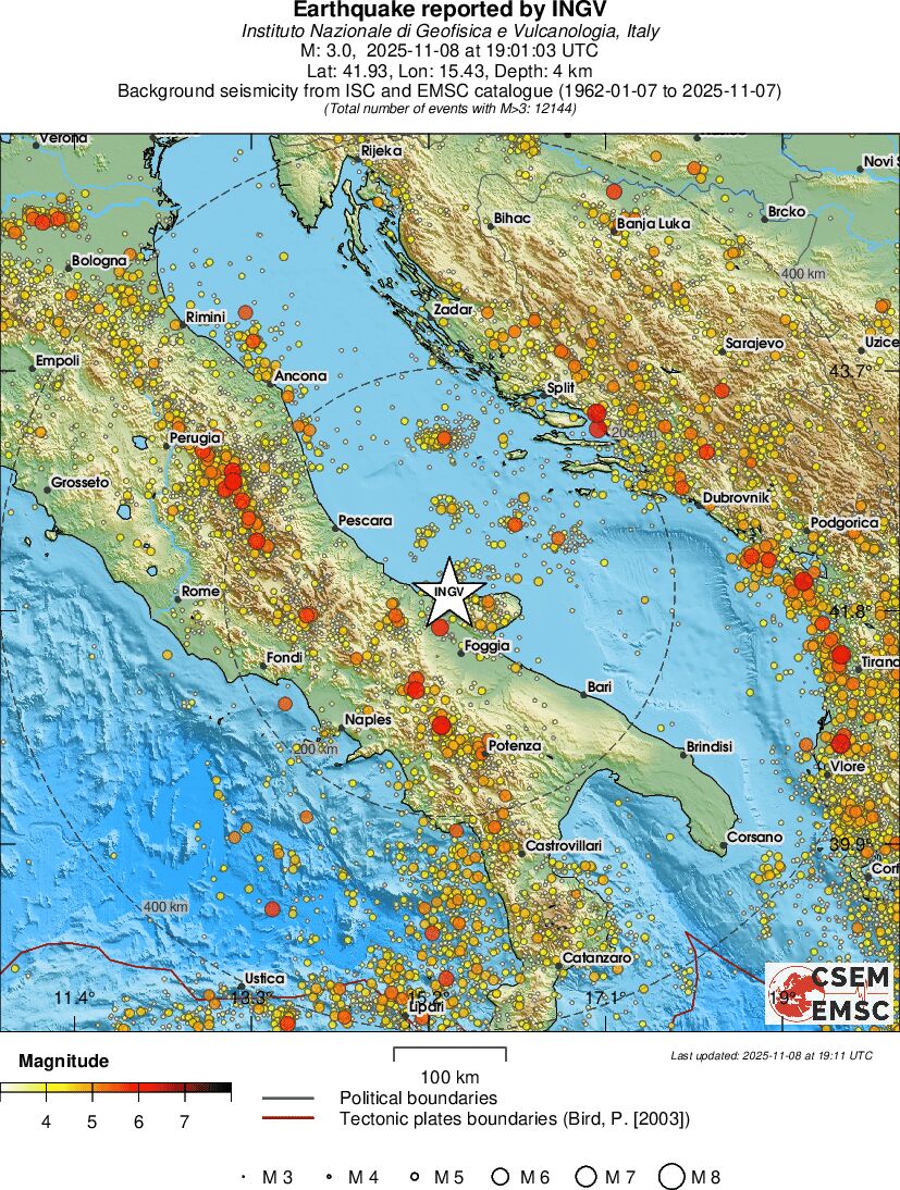 regional magnitude historical seismicity