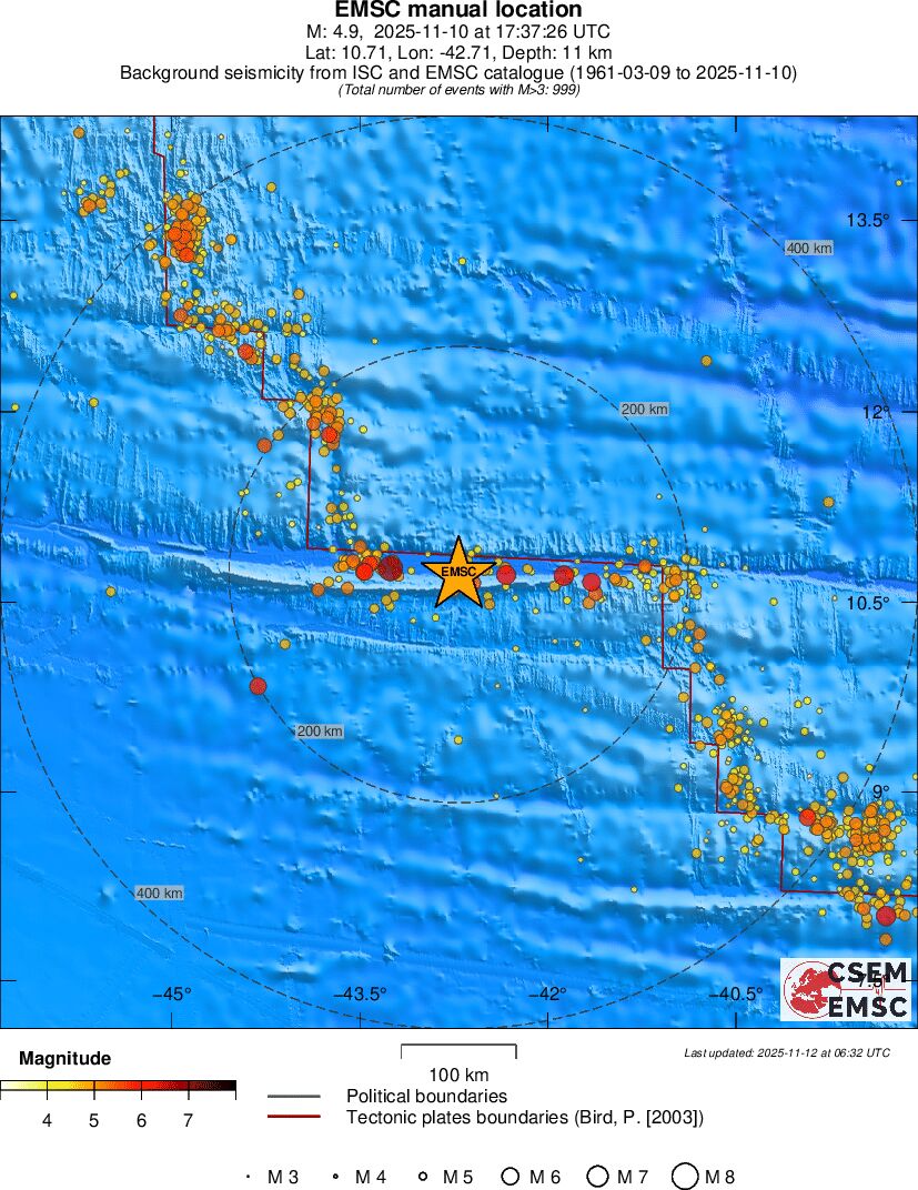 regional magnitude historical seismicity