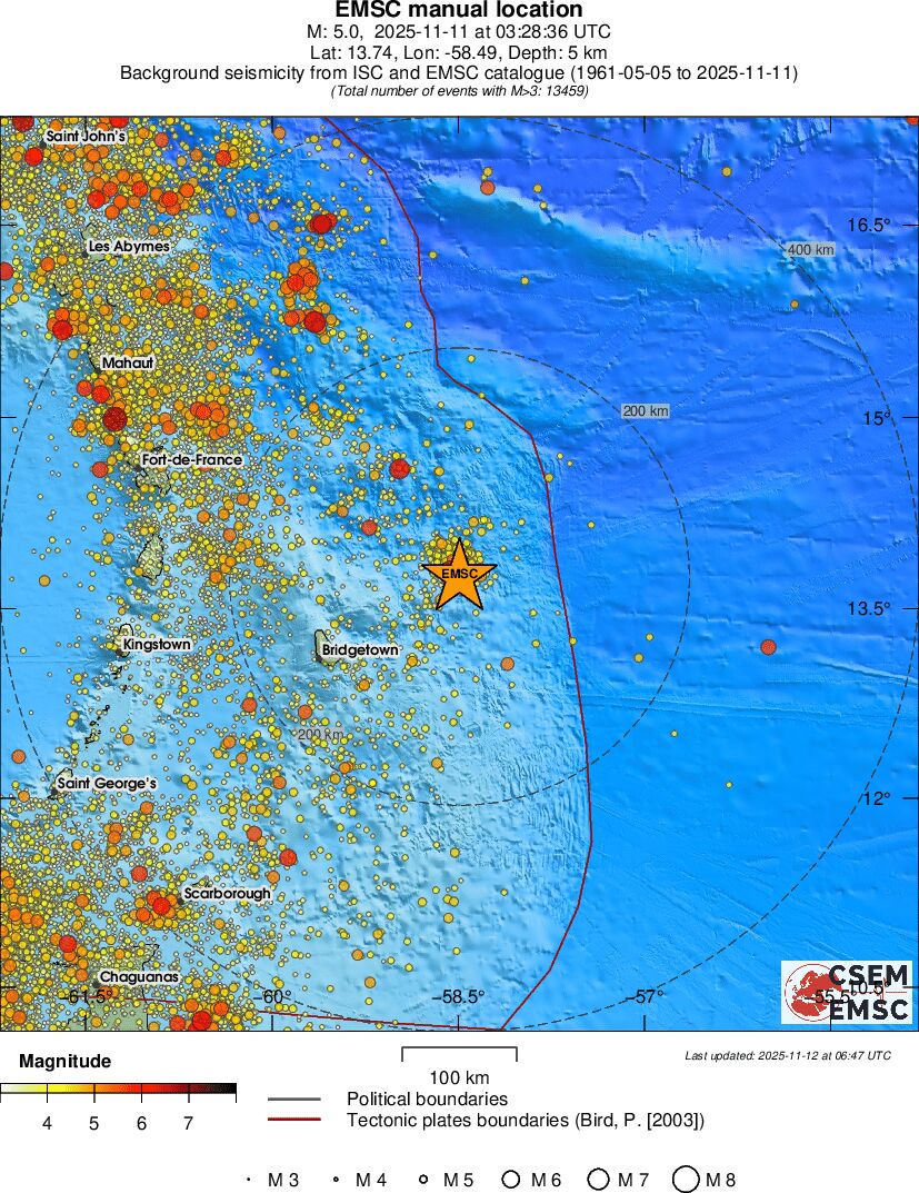 regional magnitude historical seismicity