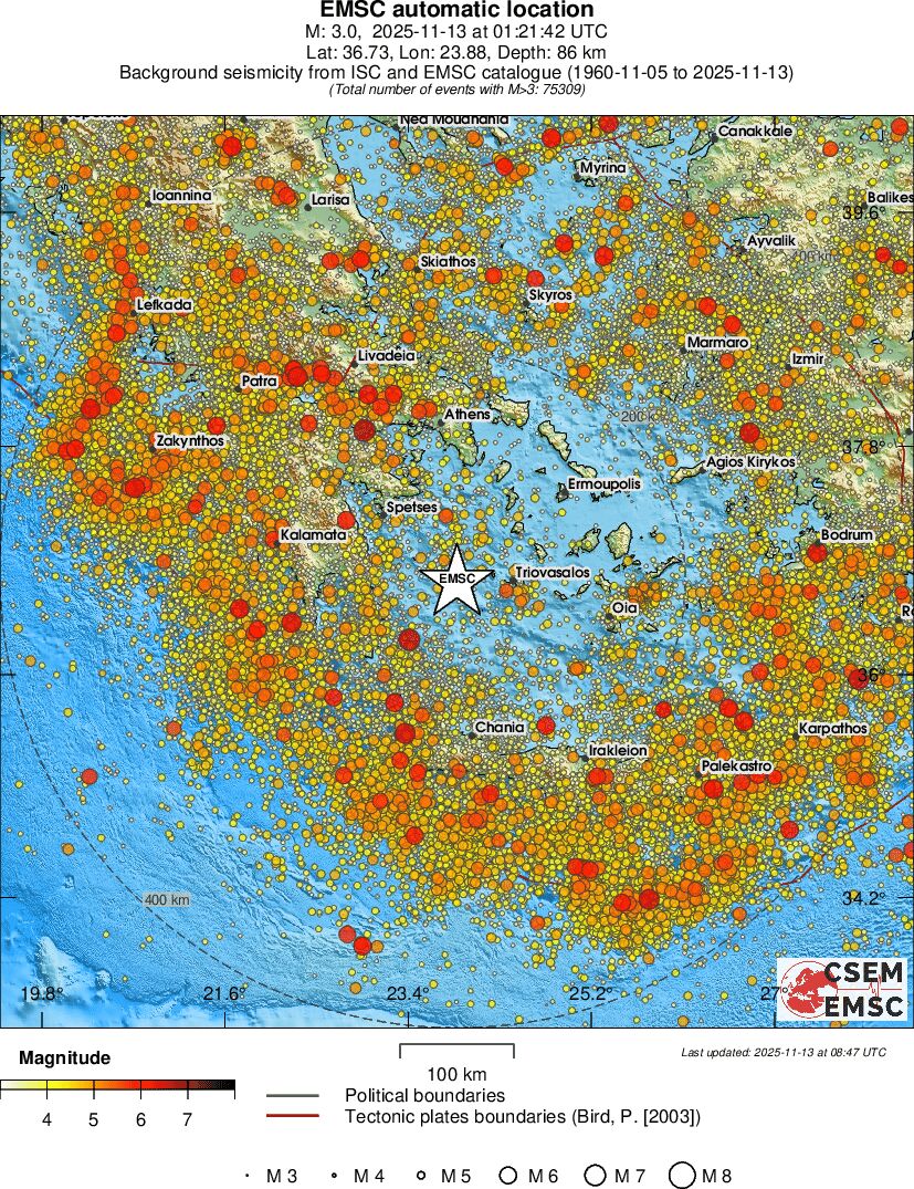 regional magnitude historical seismicity