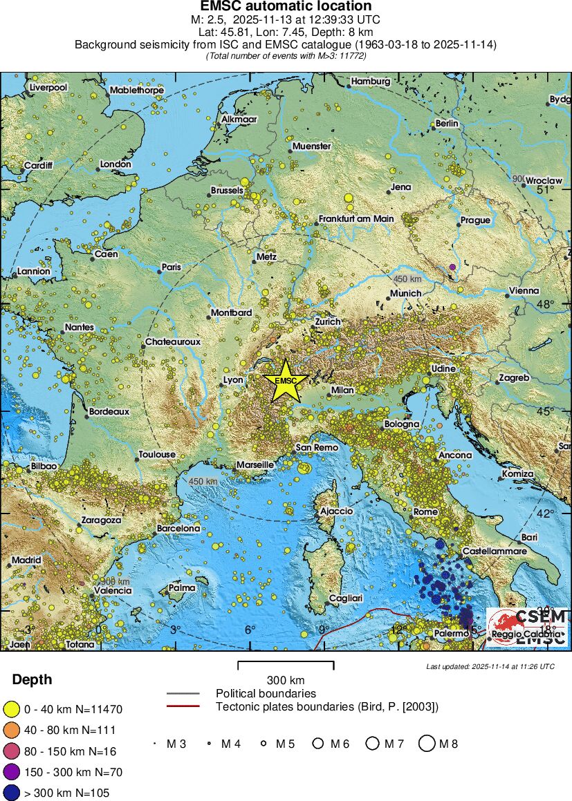 wide historical seismicity