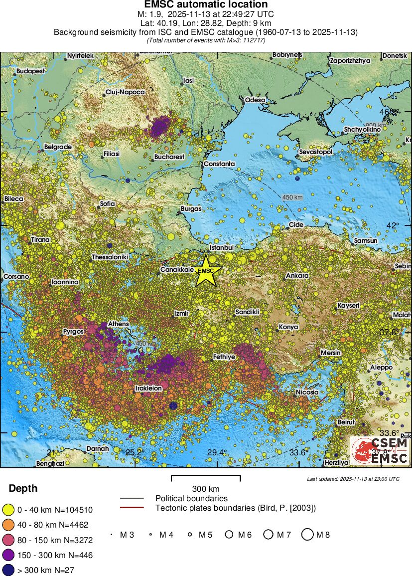wide historical seismicity