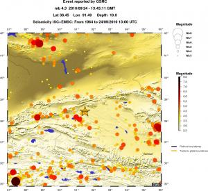 regional magnitude historical seismicity