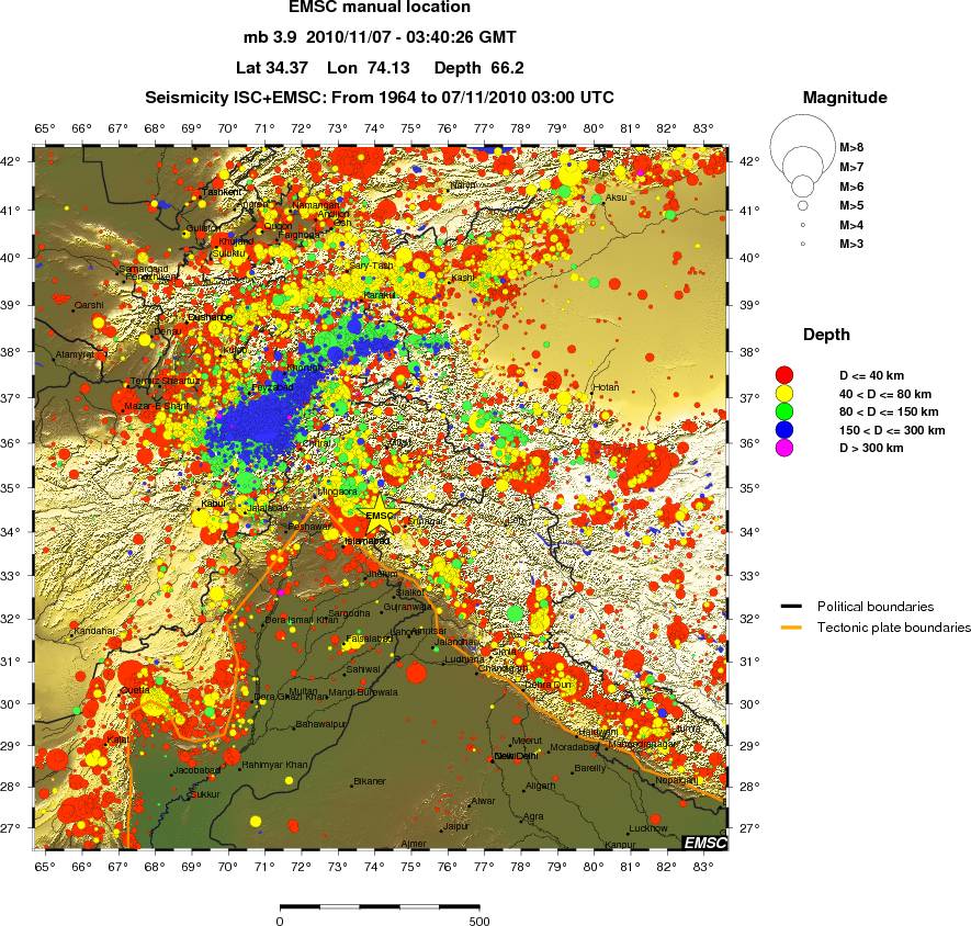wide historical seismicity
