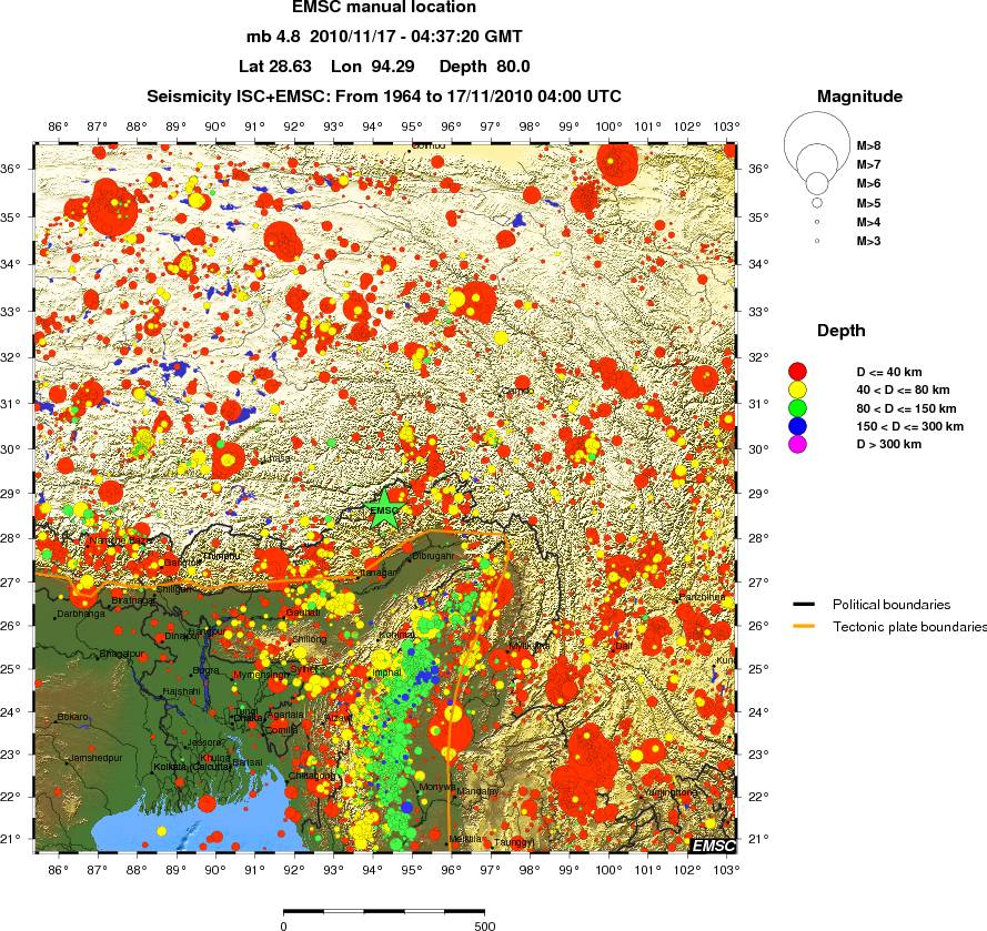 wide historical seismicity