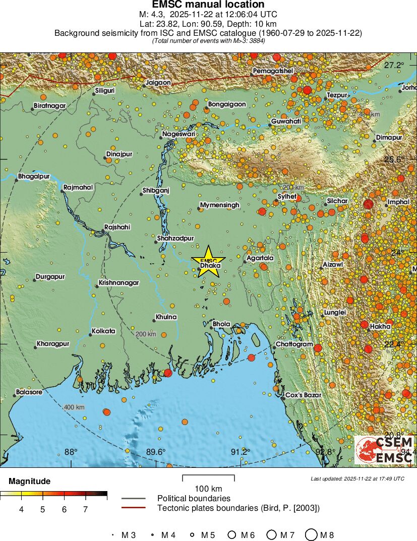 regional magnitude historical seismicity