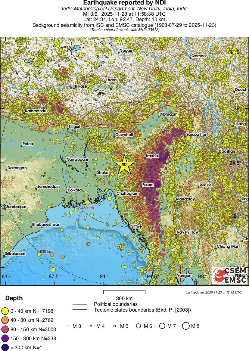 wide historical seismicity