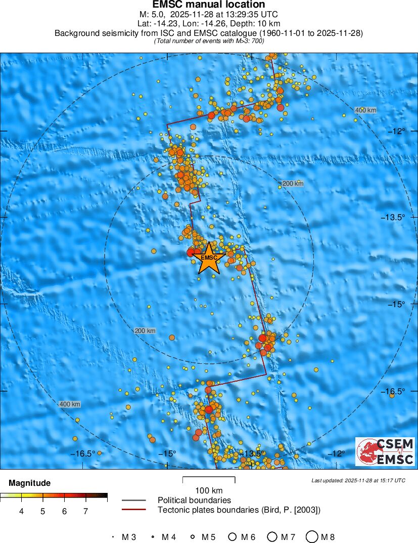 regional magnitude historical seismicity